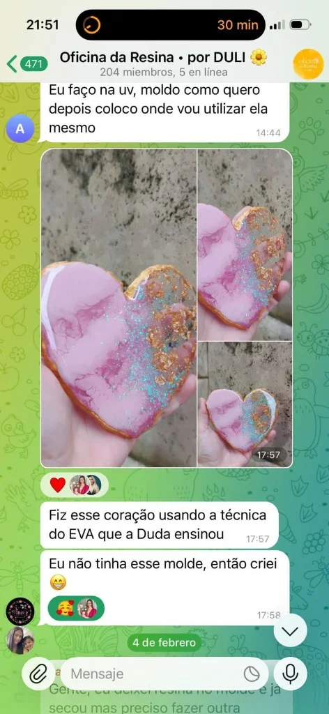 Peça de resina