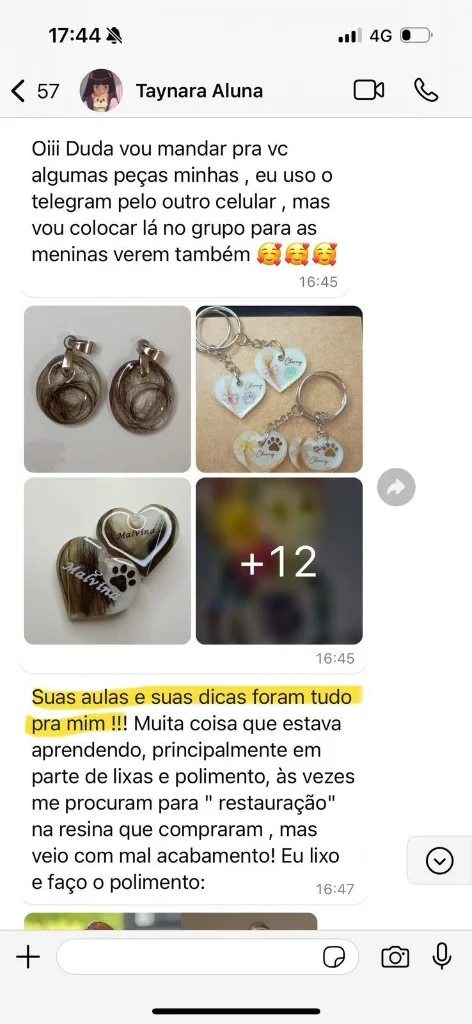 Peça de resina